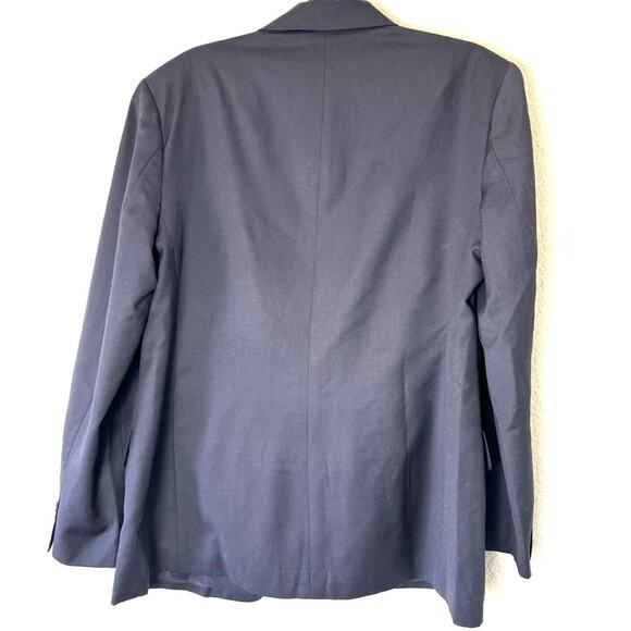 J. Crew Navy Blue 100% Wool Blazer Size 12 - Picture 2 of 6